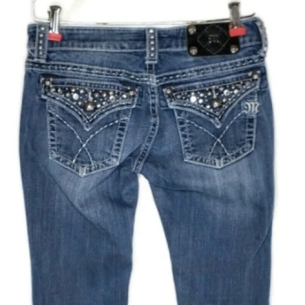 MISS Me dark wash boot cut embellished jeans